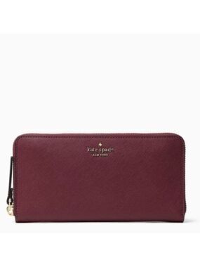 Kate Spade Laurel Way Neda Large Wallet - Deep Berry - NWOT